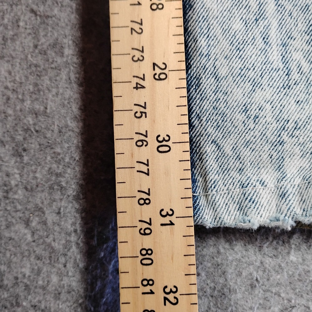 Vintage PEPE Acid Wash Jeans Mens 32x31 Light Blue Tapered High Rise 90s Denim - Picture 6 of 11